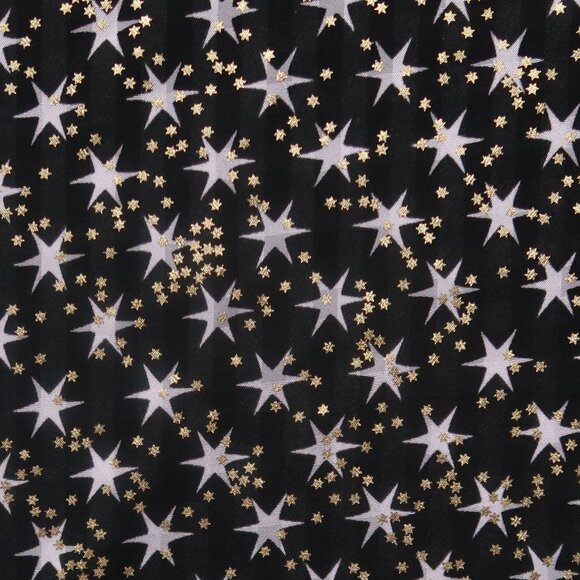 Stine Goya Star Print Midi Ruffle Skirt Black Gold Lavender Size S Party Festive - Picture 10 of 16